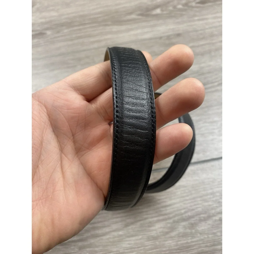 Tiffany & Co Men's‎ Genuine Calfskin Leather Belt No Buckle Black Size 36